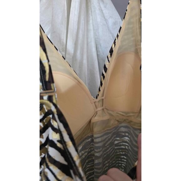Swim Dress Bathing Suit Top Zebra Women's Sz 26 + - Picture 6 of 10
